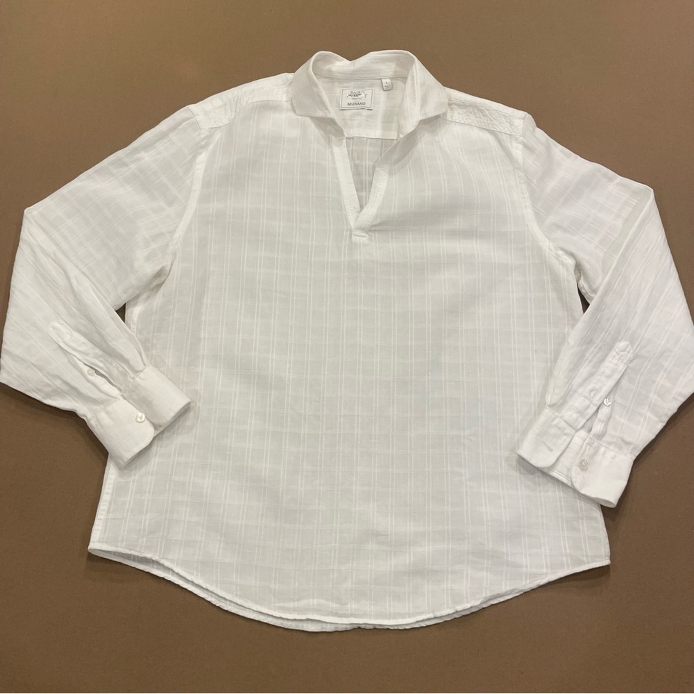 Baird McNutt Murano Linen/Cotton Blend Tunic White Size Large